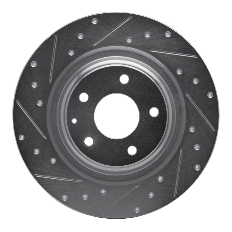 DFC 16-23 Mazda CX-9 Rear Left Drilled & Slotted Silver Brake Rotor