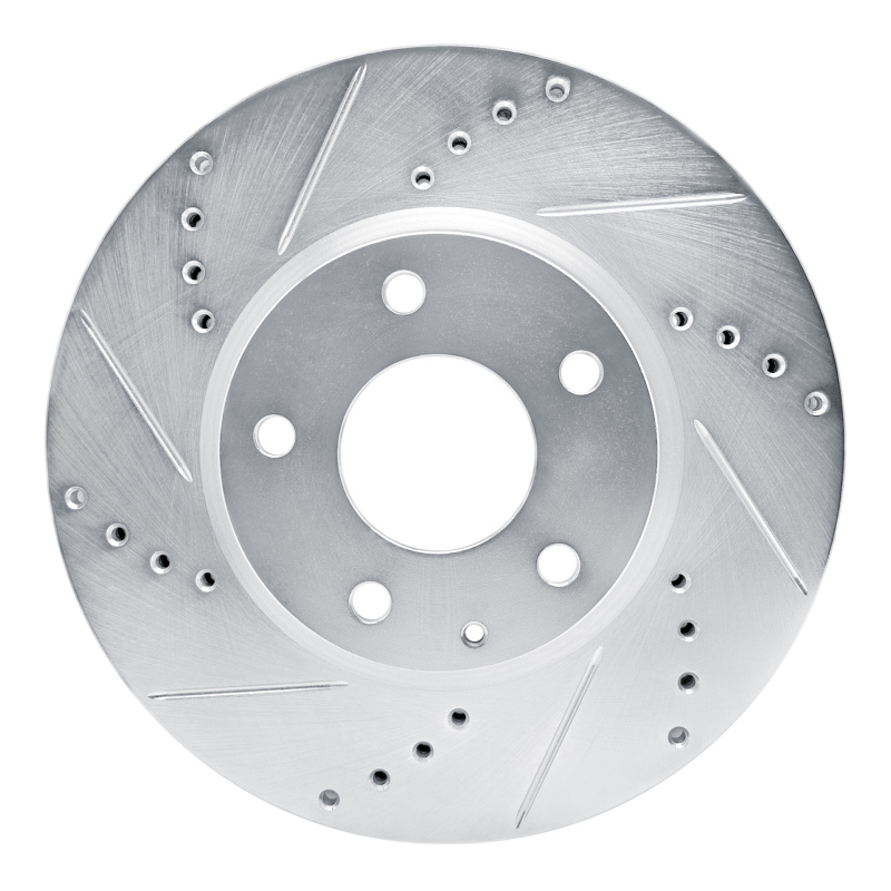 DFC 13-19 Mazda CX-5 Front Left Drilled & Slotted Silver Brake Rotor