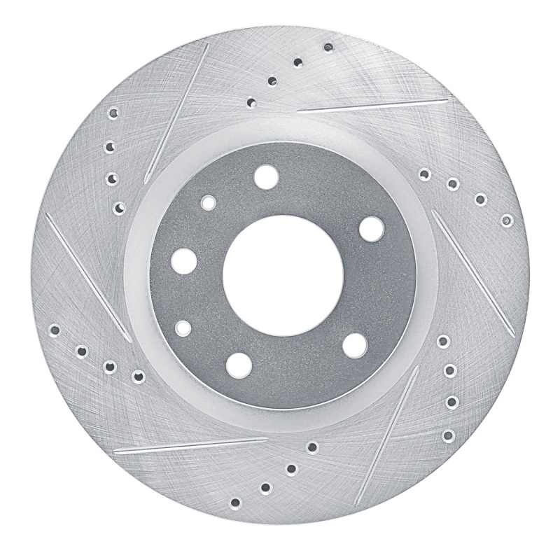 DFC 19-25 Mazda 3 Front Left Drilled & Slotted Silver Brake Rotor