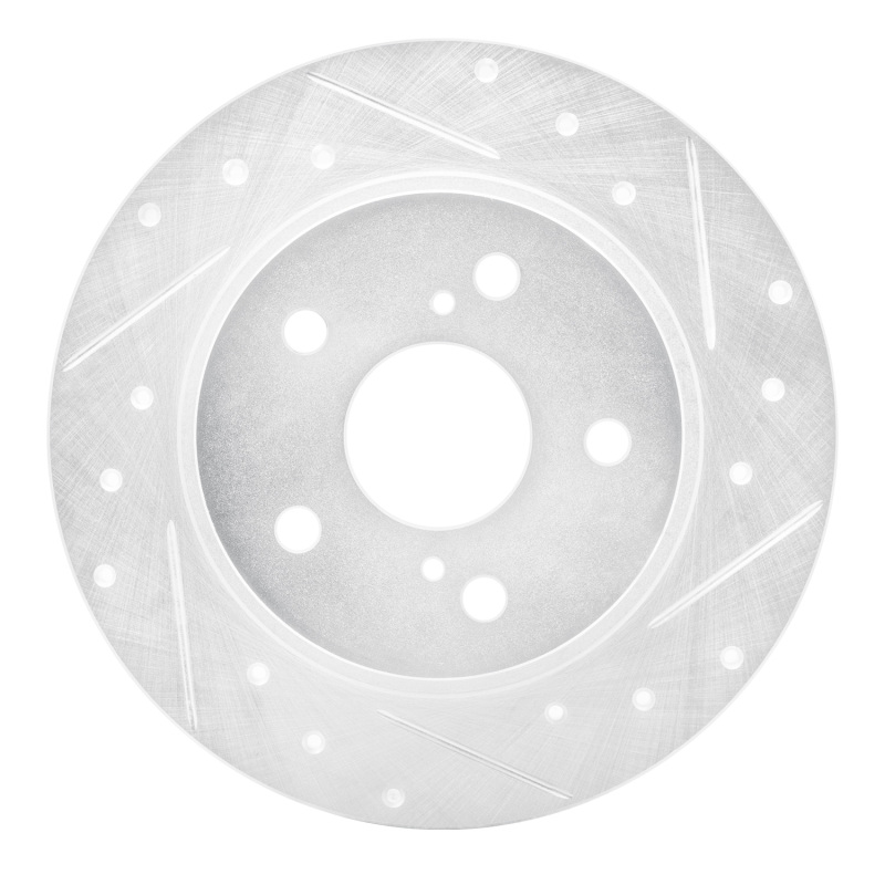 DFC 11-16 Scion TC Rear Right Drilled & Slotted Silver Brake Rotor