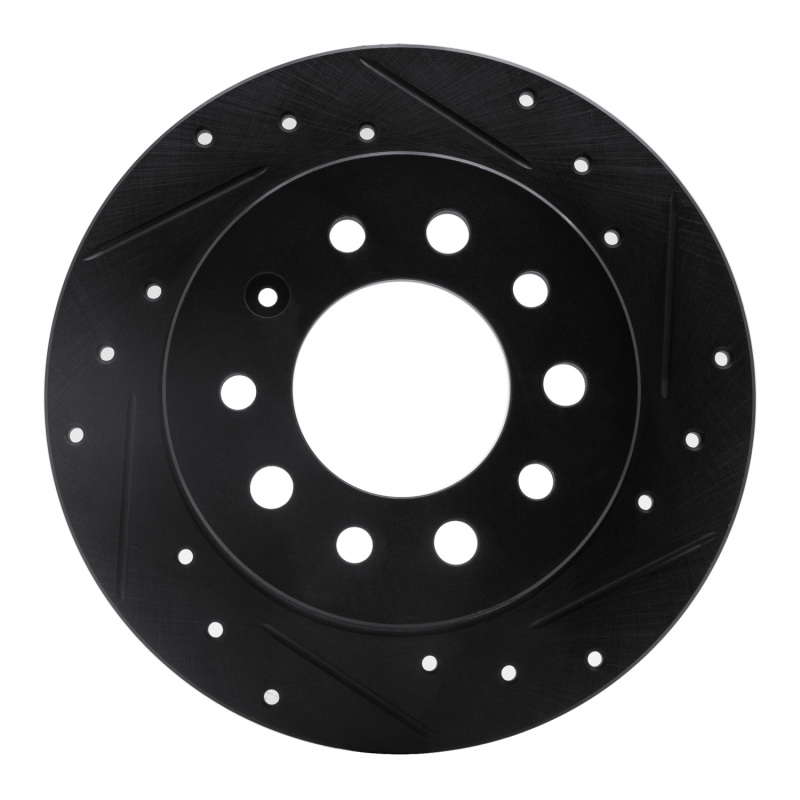 DFC 03-08 Hyundai Tiburon Rear Right Drilled & Slotted Black Brake Rotor