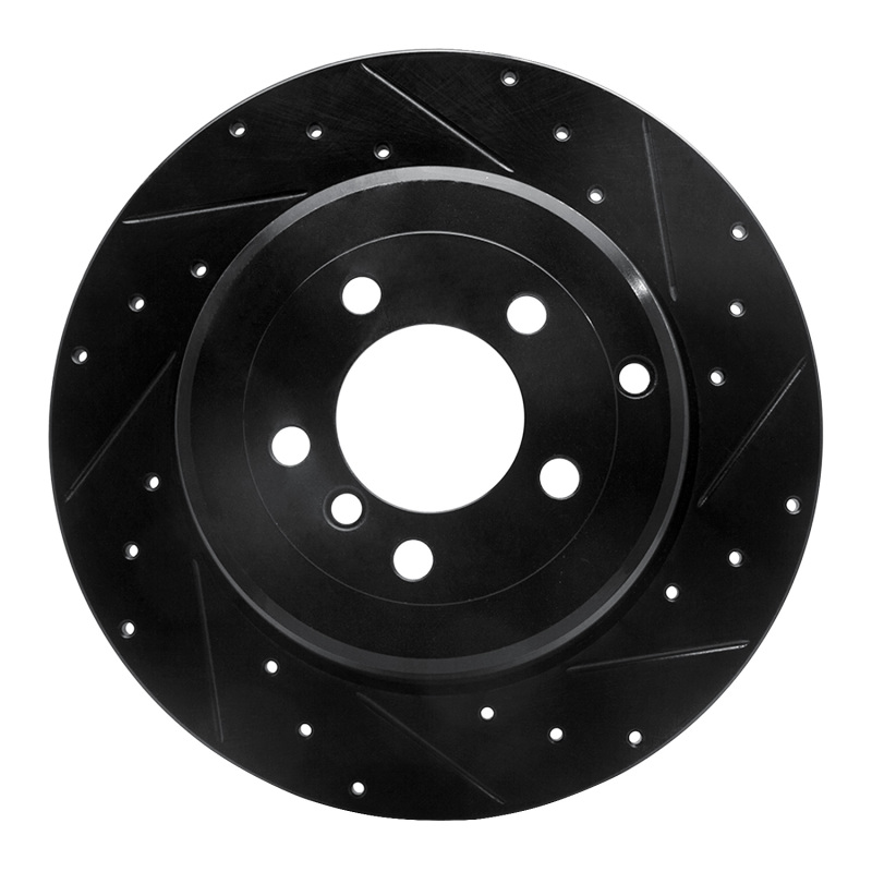 DFC 03-05 Land Rover Range Rover Rear Right Drilled & Slotted Black Brake Rotor