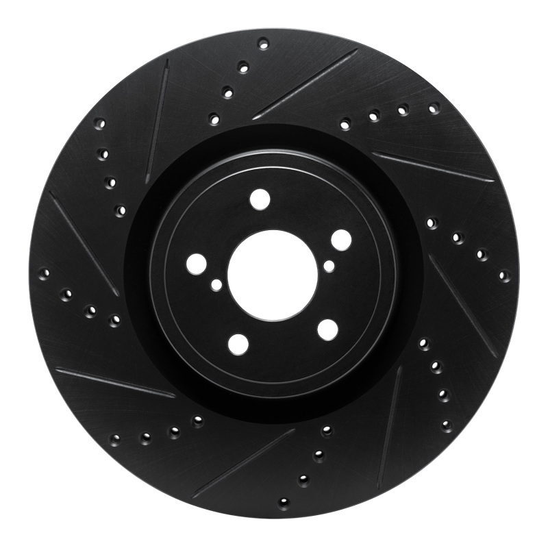 DFC 03-25 Subaru Impreza Front Left Drilled & Slotted Black Brake Rotor