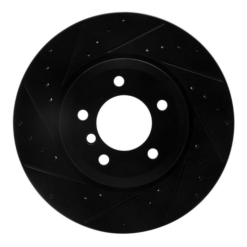 DFC 01-08 BMW 330i Front Left Drilled & Slotted Black Brake Rotor