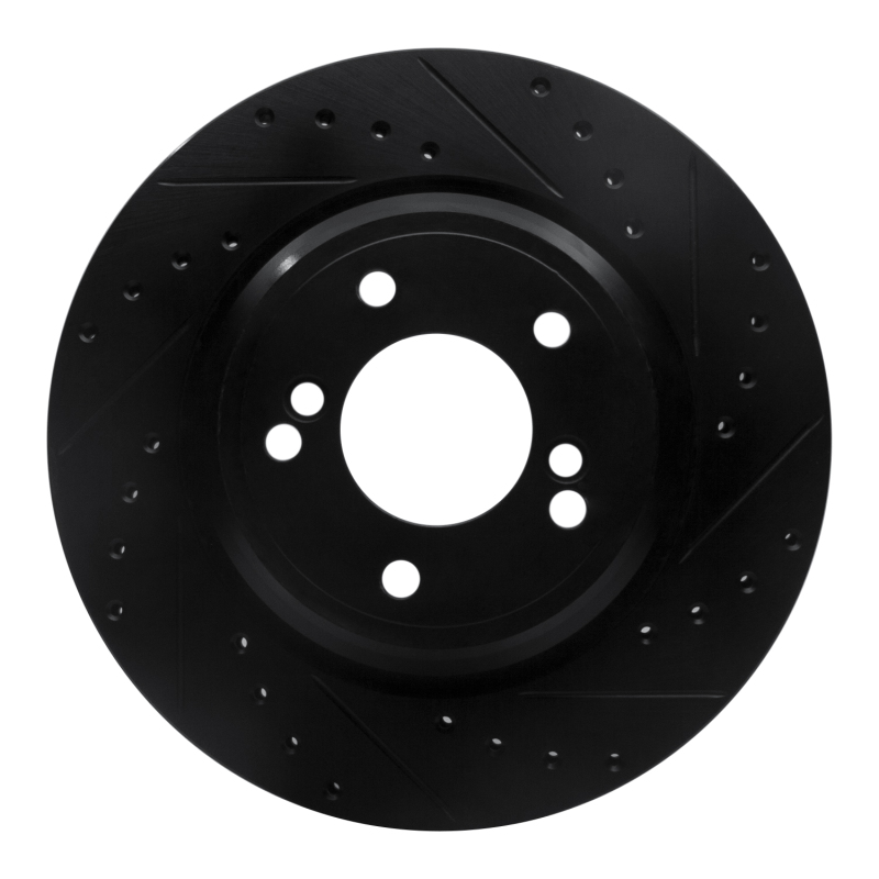 DFC 00-06 BMW M5 Rear Right Drilled & Slotted Black Brake Rotor