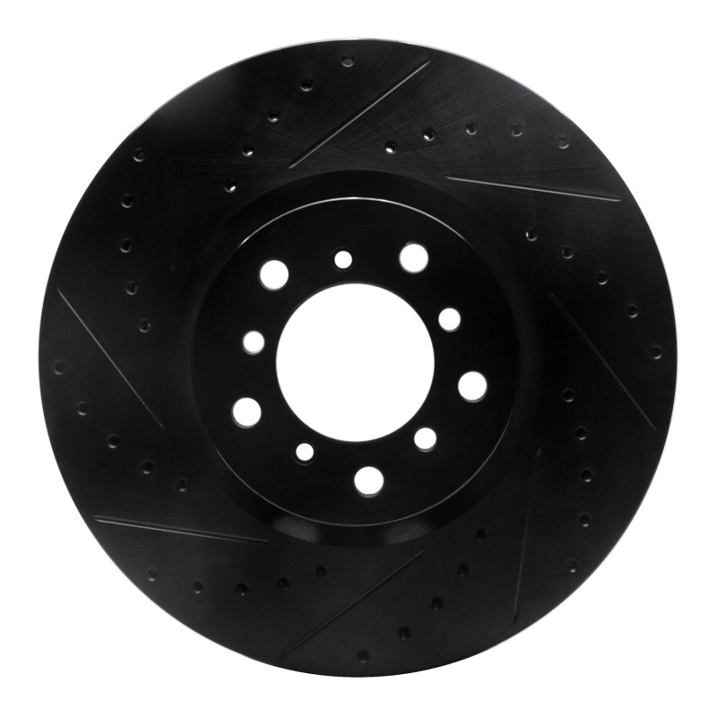 DFC 00-03 BMW M5 Right Front Drilled & Slotted Black Brake Rotor