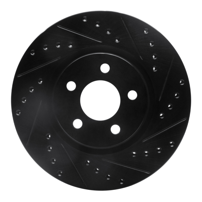 DFC 03-09 Chrysler PT Cruiser Front Right Drilled & Slotted Black Brake Rotor
