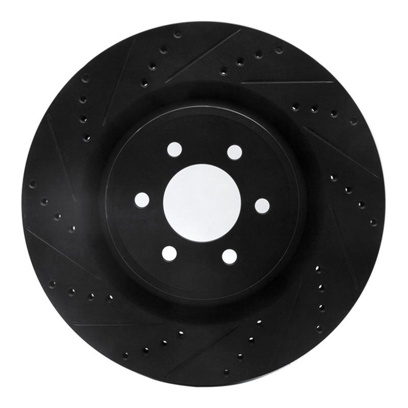 DFC 03-17 Dodge Viper Front Left Drilled & Slotted Black Brake Rotor