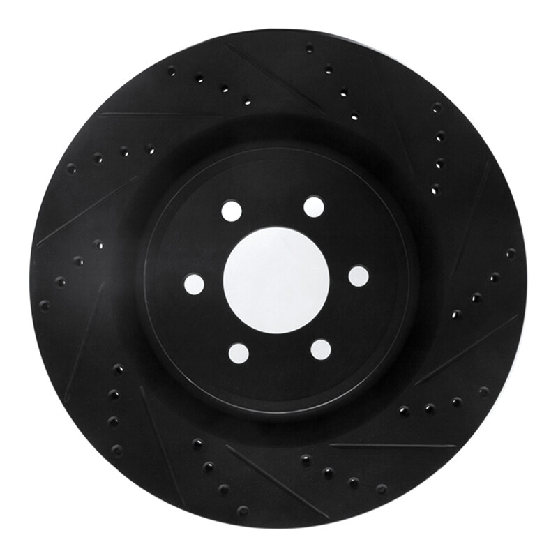 DFC 03-17 Dodge Viper Front Right Drilled & Slotted Black Brake Rotor