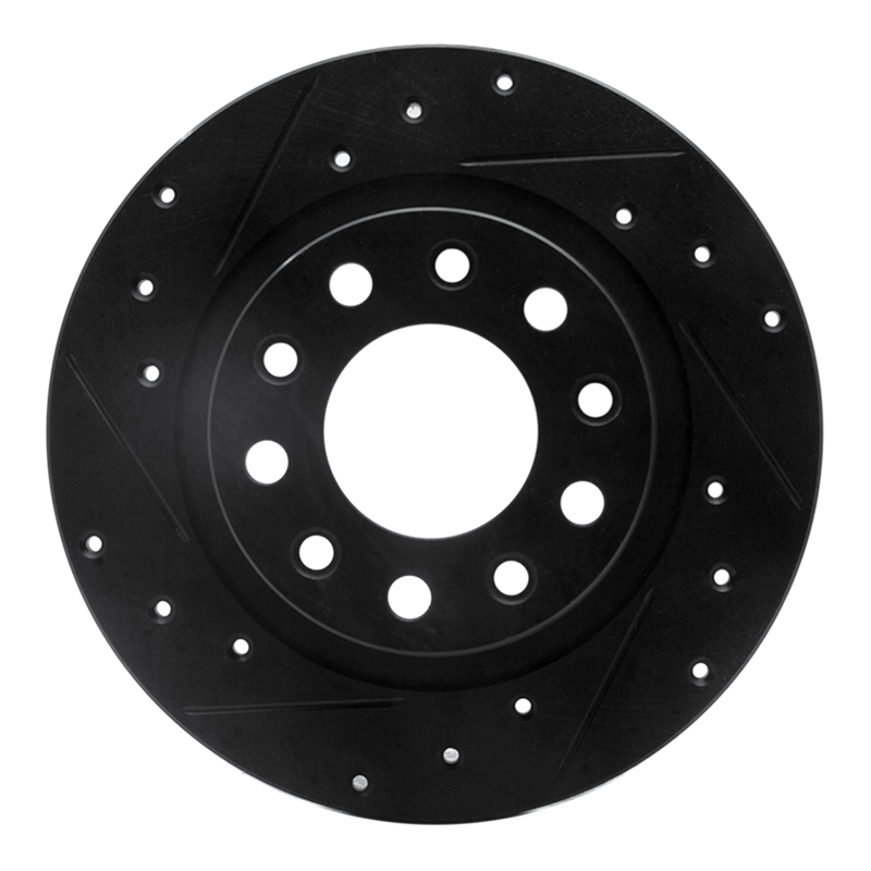 DFC 03-17 Dodge Viper Rear Left Drilled & Slotted Black Brake Rotor