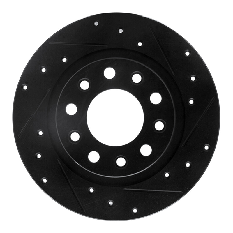 DFC 03-17 Dodge Viper Rear Right Drilled & Slotted Black Brake Rotor