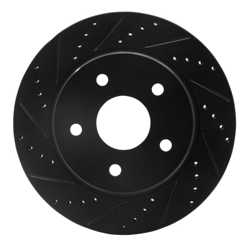 DFC 02-24 Chrysler Aspen Front Left Drilled & Slotted Black Brake Rotor