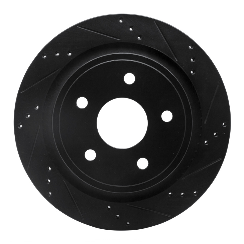 DFC 02-24 Chrysler Aspen Rear Right Drilled & Slotted Black Brake Rotor