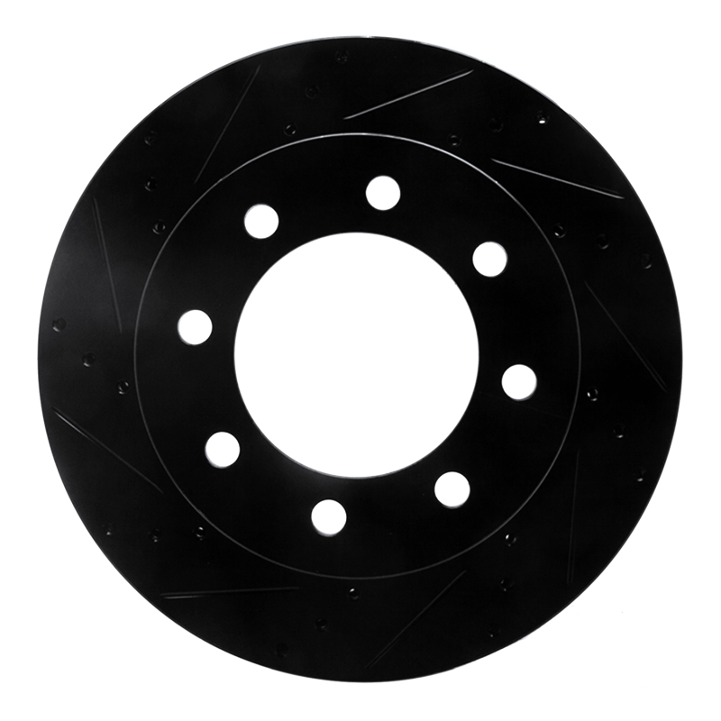 DFC 03-08 Dodge Ram 4000 (Mexico) Front Left Drilled & Slotted Black Brake Rotor