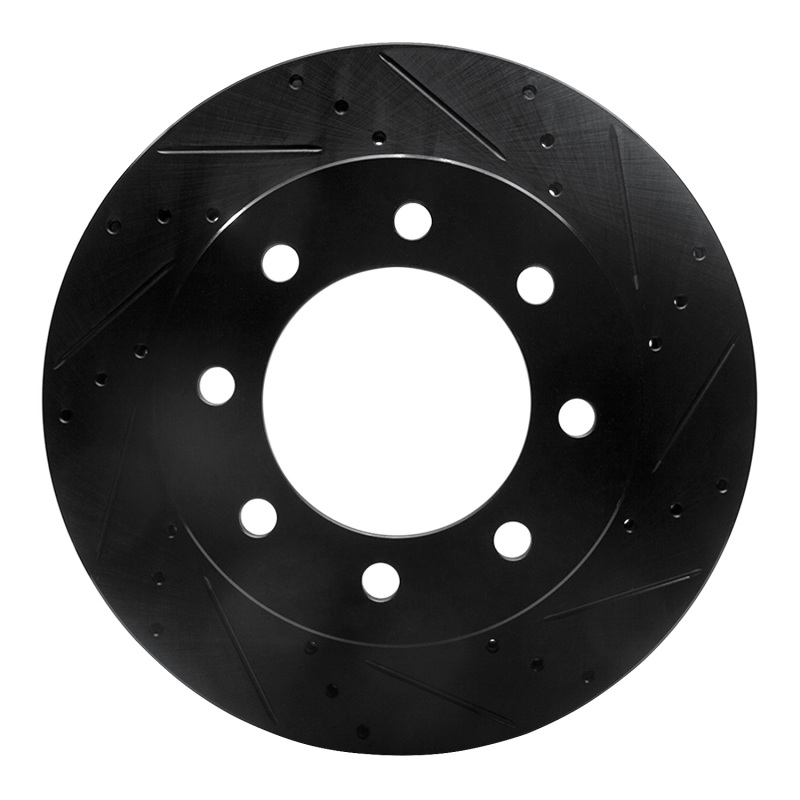DFC 03-08 Dodge Ram 3500 Front Right Drilled & Slotted Black Brake Rotor