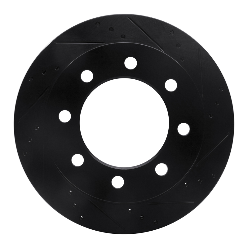 DFC 03-08 Dodge Ram 1500 Pickup Rear Right Drilled & Slotted Black Brake Rotor