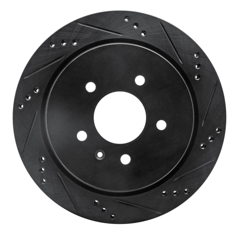 DFC 03-11 Cadillac STS Rear Right Drilled & Slotted Black Brake Rotor