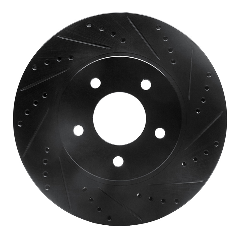 DFC 02-07 Chevrolet Equinox Front Right Drilled & Slotted Black Brake Rotor