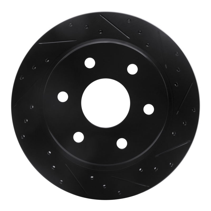 DFC 00-14 Cadillac Escalade EXT Rear Right Drilled & Slotted Black Brake Rotor