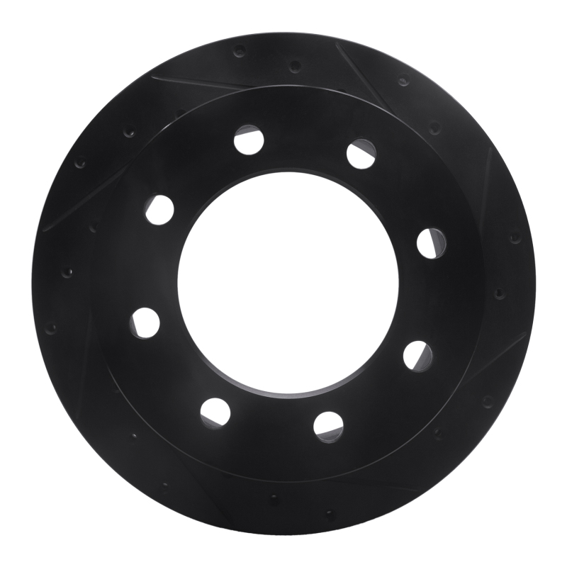 DFC 01-10 Chevrolet Silverado 3500 Rear Right Drilled & Slotted Black Brake Rotor