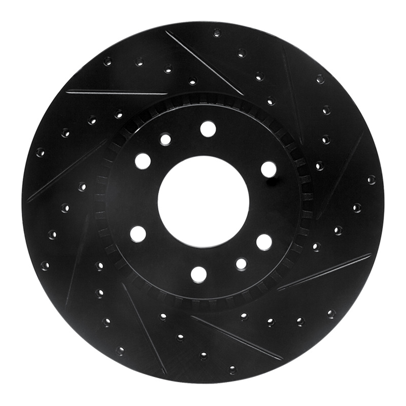 DFC 02-09 Buick Rainier Front Right Drilled & Slotted Black Brake Rotor