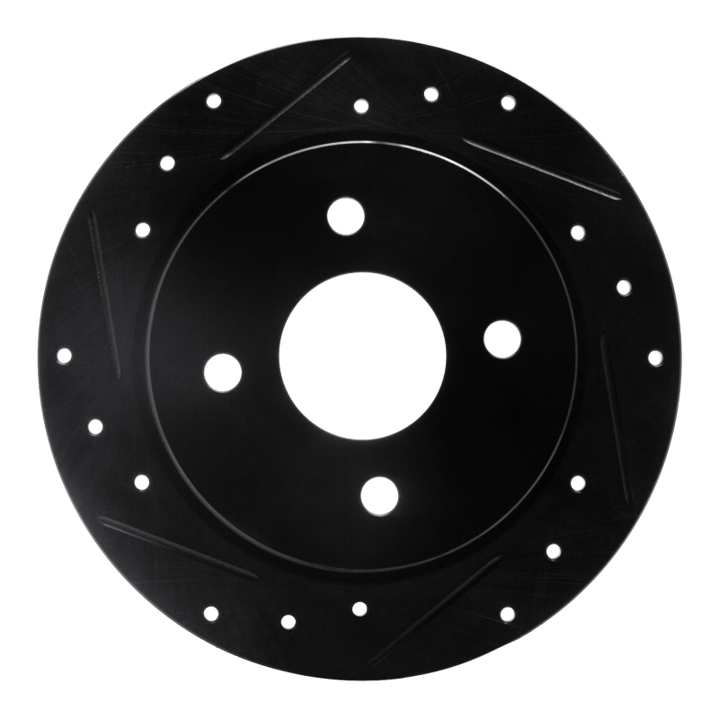 DFC 01-19 Ford Fiesta (USA/Canada) Rear Left Drilled & Slotted Black Brake Rotor