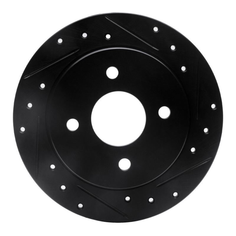 DFC 01-19 Ford Fiesta (USA/Canada) Rear Right Drilled & Slotted Black Brake Rotor