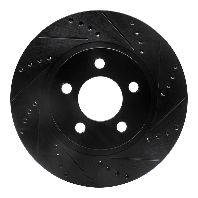 DFC 01-11 Ford Explorer Sport Trac Front Right Drilled & Slotted Black Brake Rotor