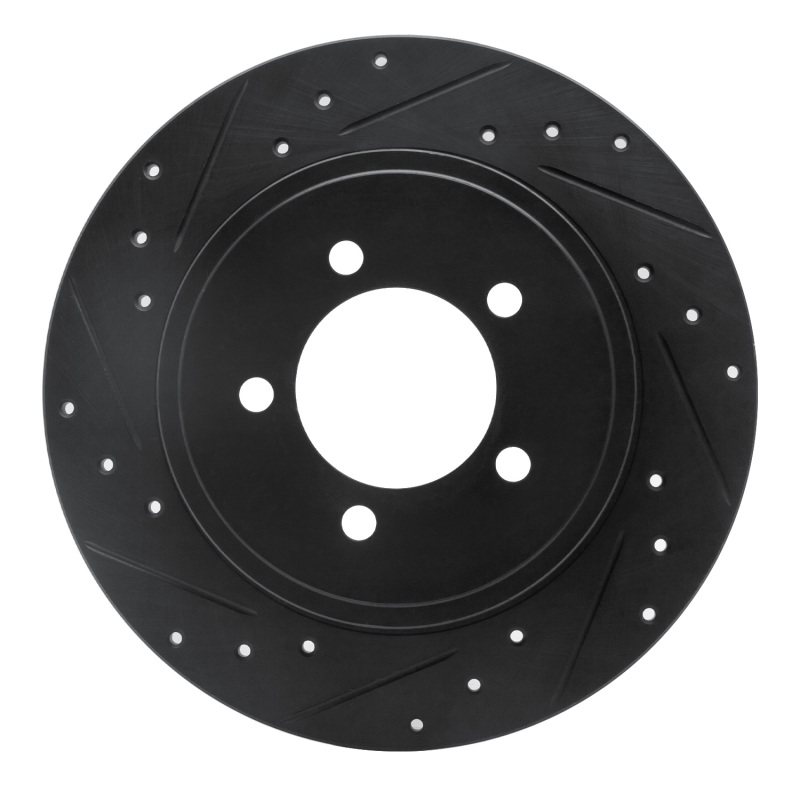 DFC 02-10 Ford Explorer Sport Trac Rear Left Drilled & Slotted Black Brake Rotor