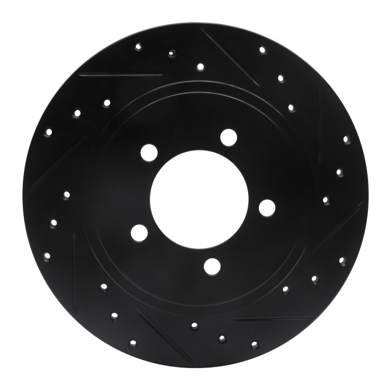 DFC 02-10 Ford Explorer Rear Right Drilled & Slotted Black Brake Rotor