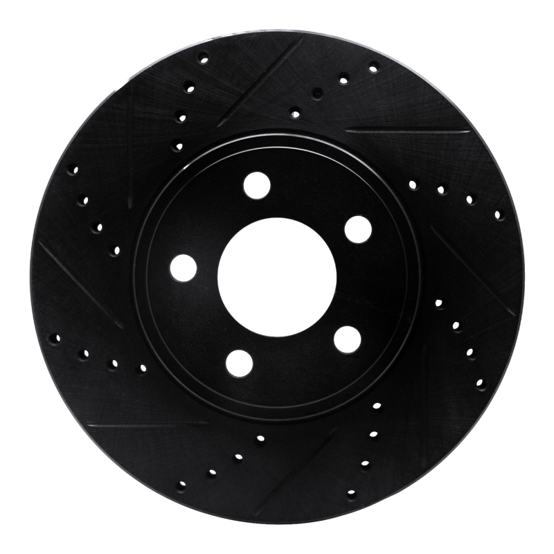 DFC 03-11 Ford Crown Victoria Front Left Drilled & Slotted Black Brake Rotor