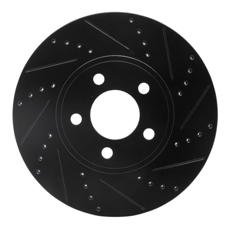 DFC 03-11 Ford Crown Victoria Front Right Drilled & Slotted Black Brake Rotor