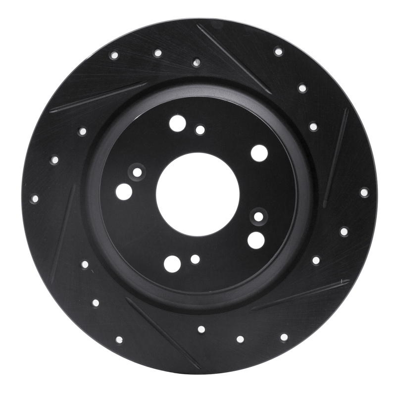 DFC 00-09 Honda S2000 Rear Right Drilled & Slotted Black Brake Rotor