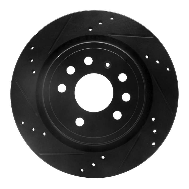 DFC 03-11 Cadillac BLS (Mexico) Rear Left Drilled & Slotted Black Brake Rotor