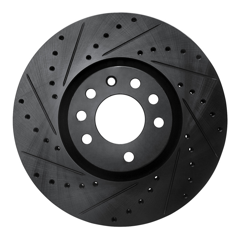DFC 03-11 Cadillac BLS (Mexico) Front Left Drilled & Slotted Black Brake Rotor