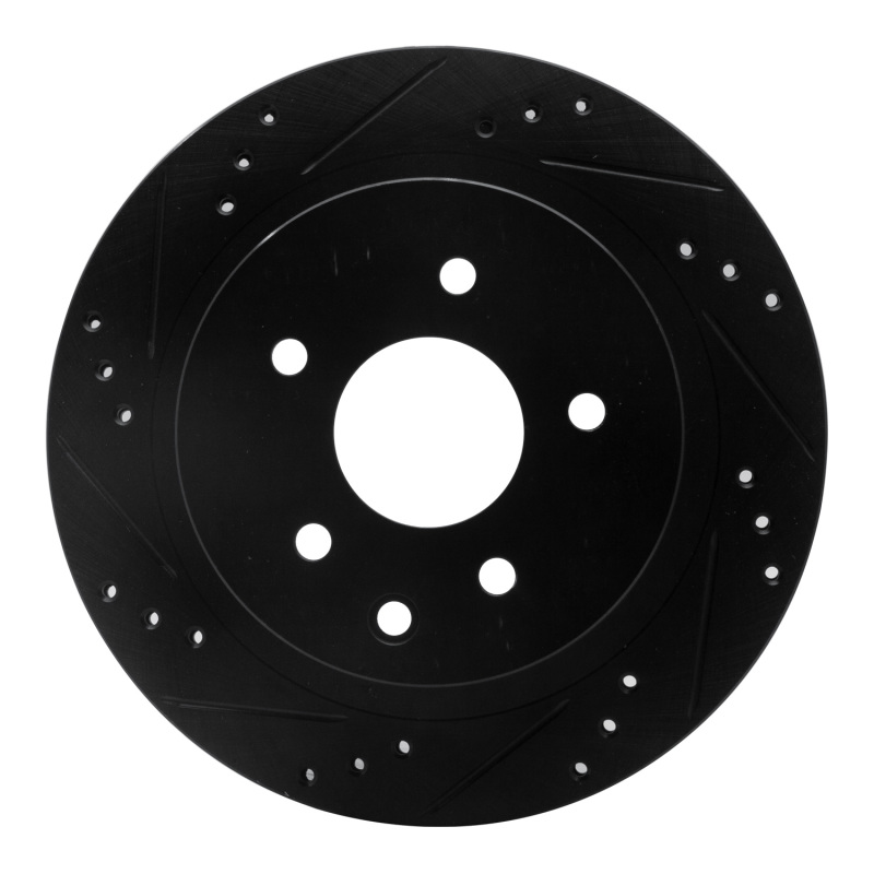 DFC 02-25 Infiniti G35 Rear Left Drilled & Slotted Black Brake Rotor