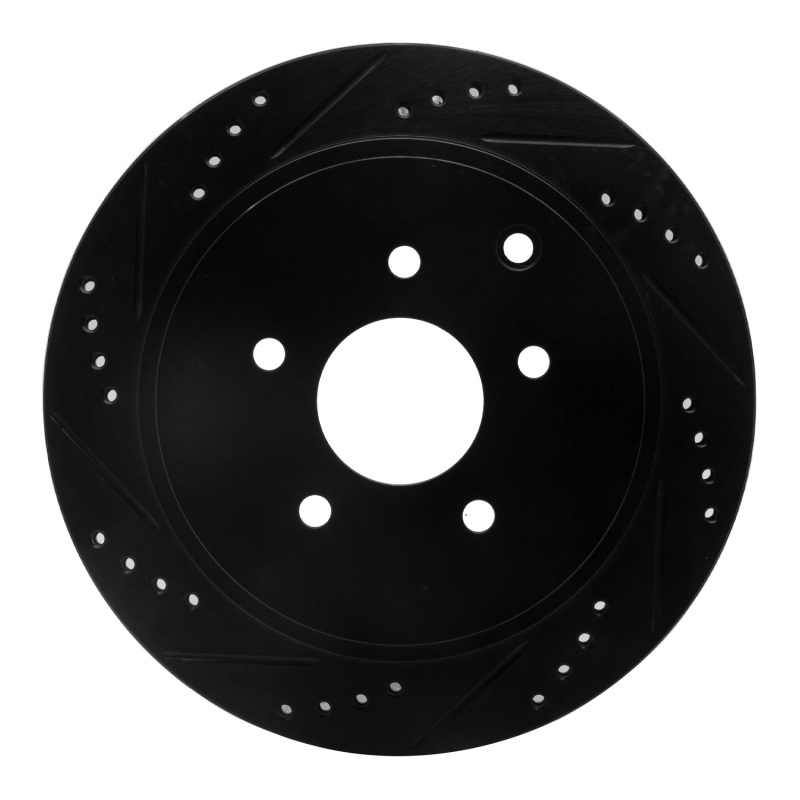 DFC 03-24 Infiniti M35H Rear Left Drilled & Slotted Black Brake Rotor