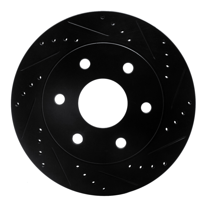 DFC 04-05 Infiniti QX56 Front Right Drilled & Slotted Black Brake Rotor