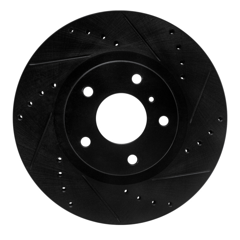 DFC 03-05 Infiniti G35 Front Right Drilled & Slotted Black Brake Rotor