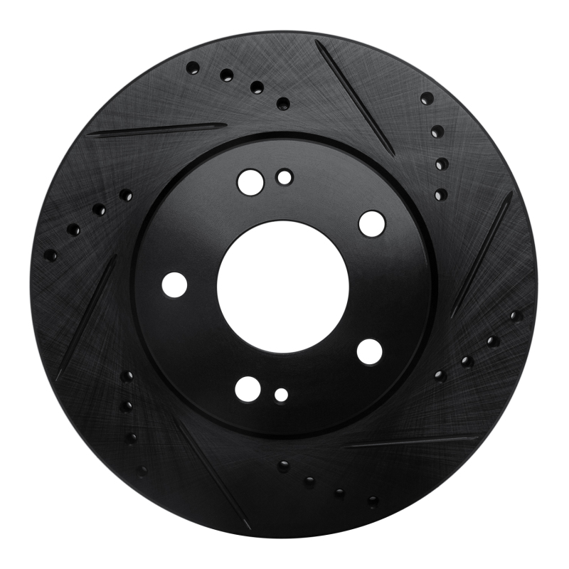 DFC 00-24 Chrysler Sebring Front Right Drilled & Slotted Black Brake Rotor