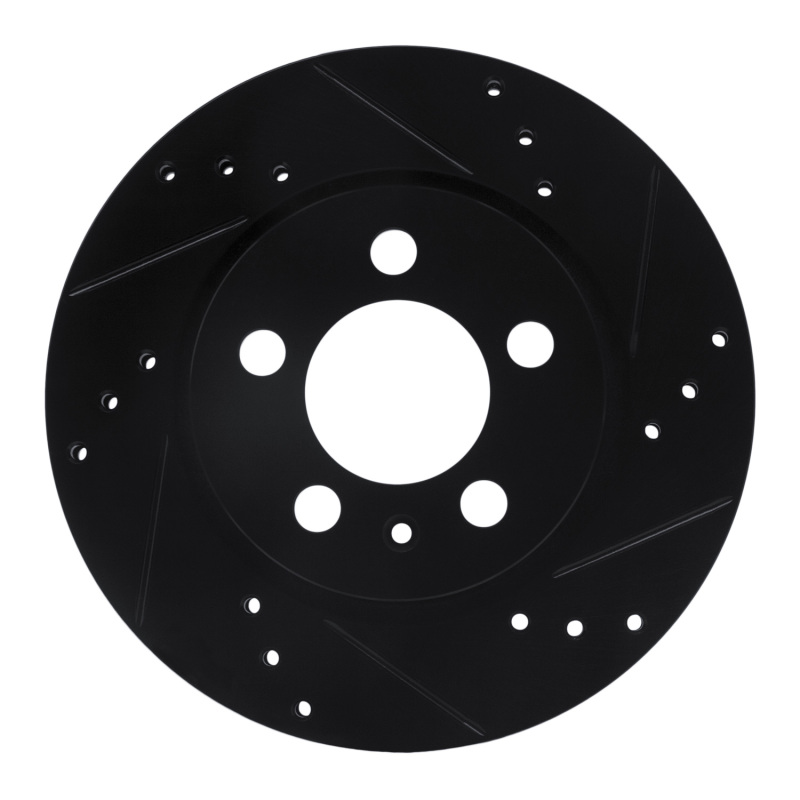 DFC 00-06 Audi TT Quattro Rear Right Drilled & Slotted Black Brake Rotor