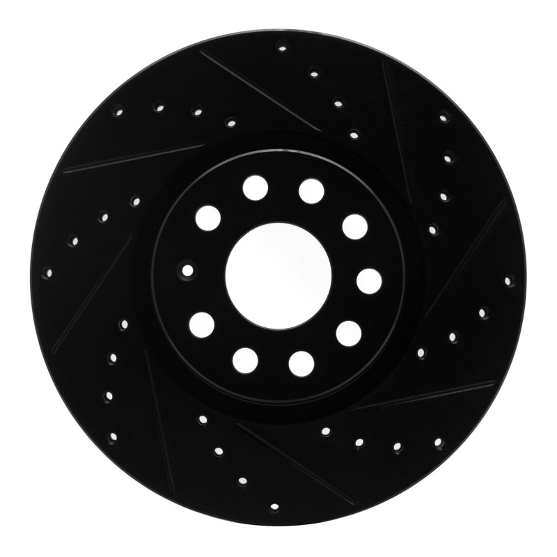 DFC 05-25 Audi TT Front Right Drilled & Slotted Black Brake Rotor