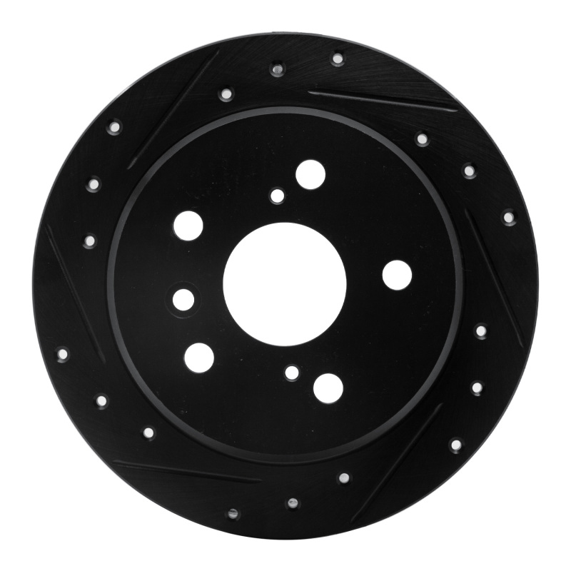 DFC 02-08 Lexus ES300 Rear Left Drilled & Slotted Black Brake Rotor