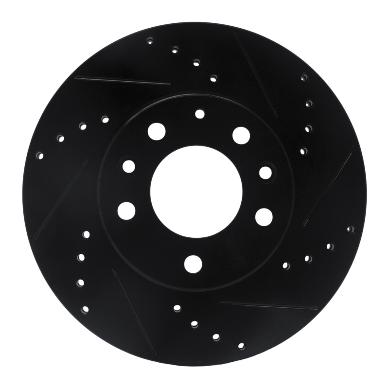 DFC 03-05 Mazda 6 Front Right Drilled & Slotted Black Brake Rotor