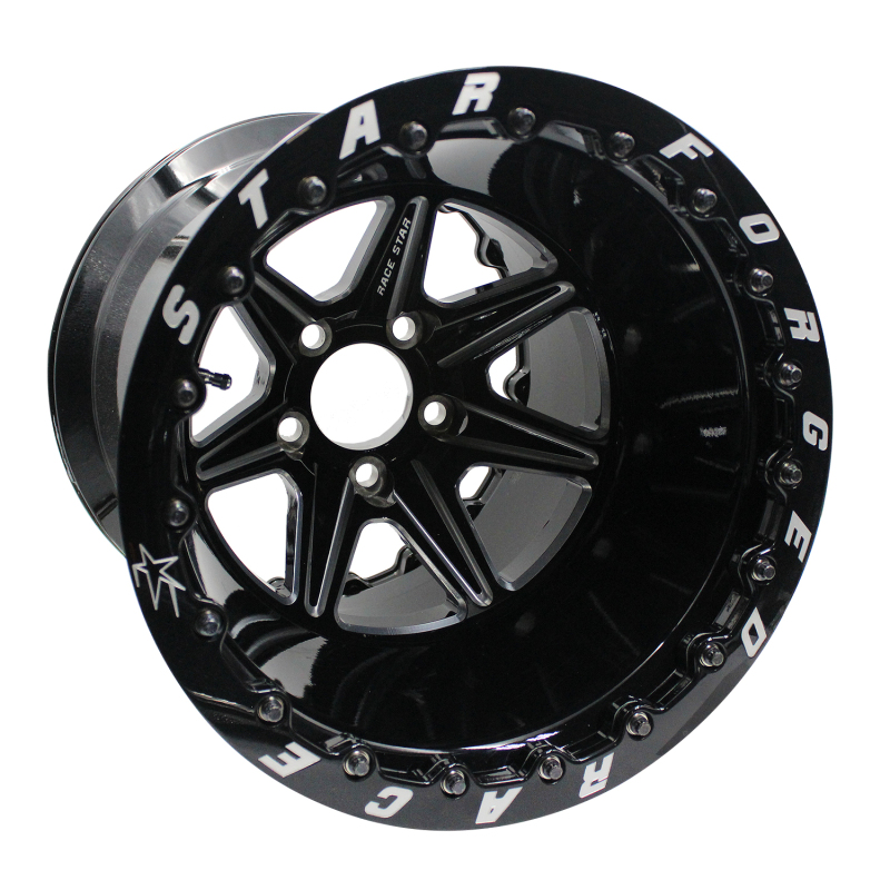 Race Star 72 ValStar 15x12 / 5x4.50BC / 4.5BS / 3.072in CB / Black w/Machined Accents Wheel