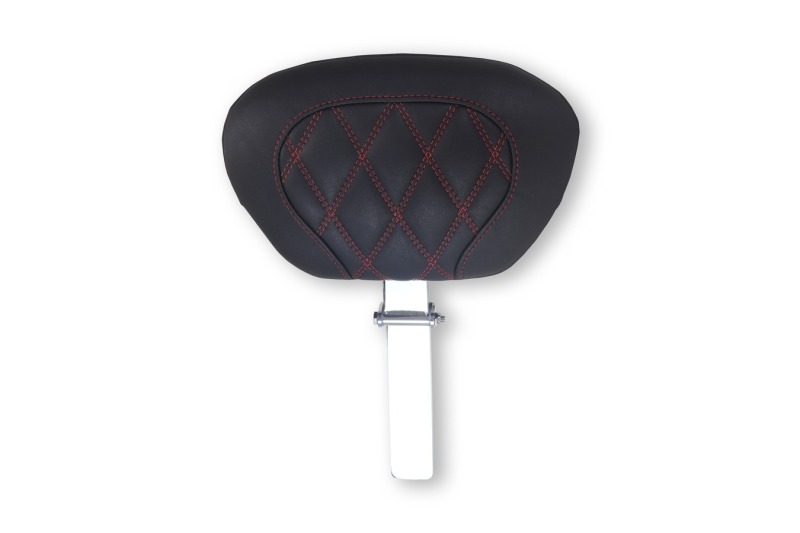 Mustang 08-25 Harley FL Touring Rd King Sp, Rd Glide Ltd, Dble Diamond Driver Backrest - Black/AB