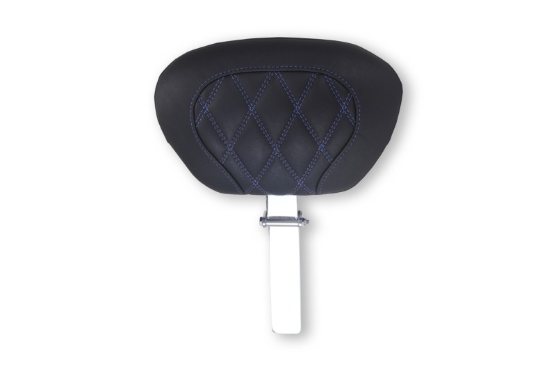 Mustang 08-25 Harley FL Touring Rd King Sp, Rd Glide Ltd, Dble Diamond Driver Backrest - Black/SB