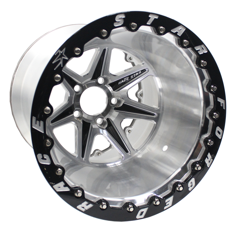 Race Star 72 ValStar 15x10 / 5x4.50BC / 7.5BS / 3.072in CB / Machined w/Black Accents Wheel
