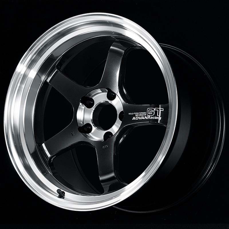 Advan GT Beyond-R 18X9.5 / +5 Offset / 5x114.3 BC / 73mm Bore / Diamond Cut and Dark Platinum Black