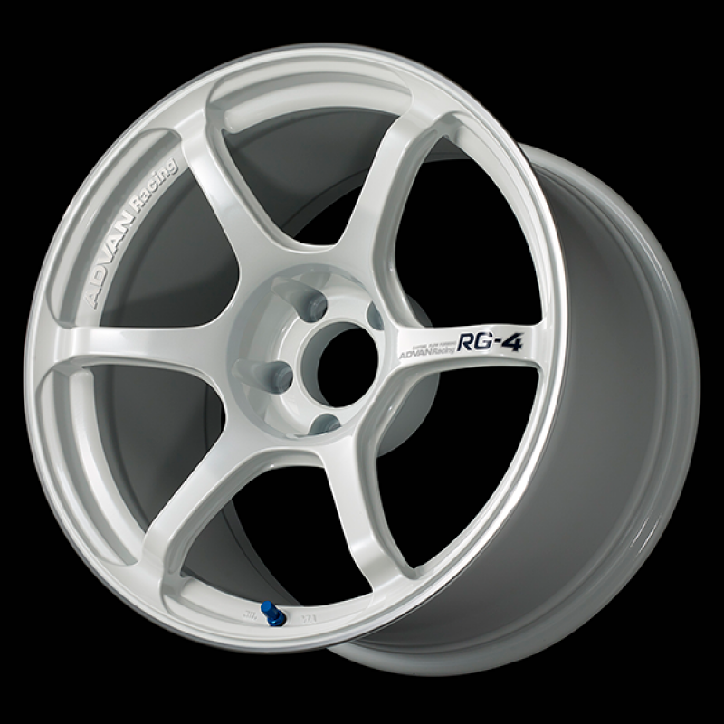 Advan RG-4 17x7.5 / +45 Offset / 5x100 / 57.1mm Bore / Racing White Metallic and Ring